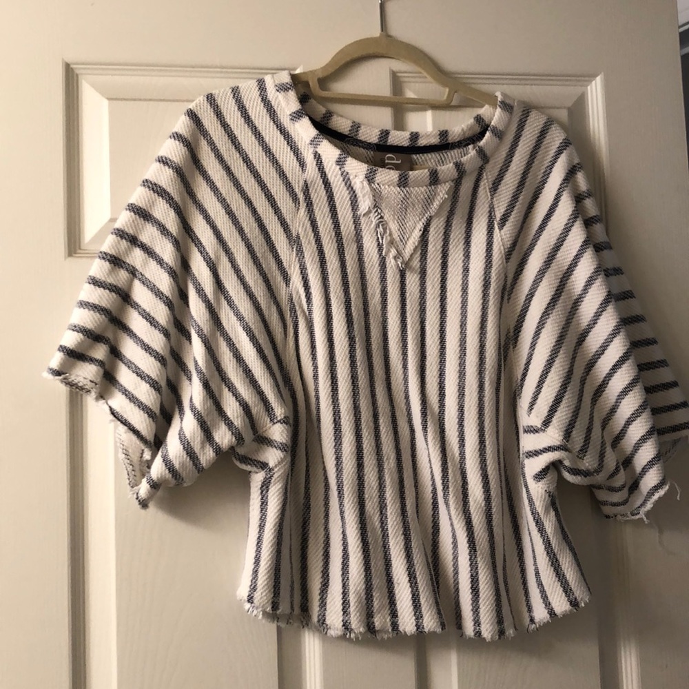Anthropologie striped tunic top